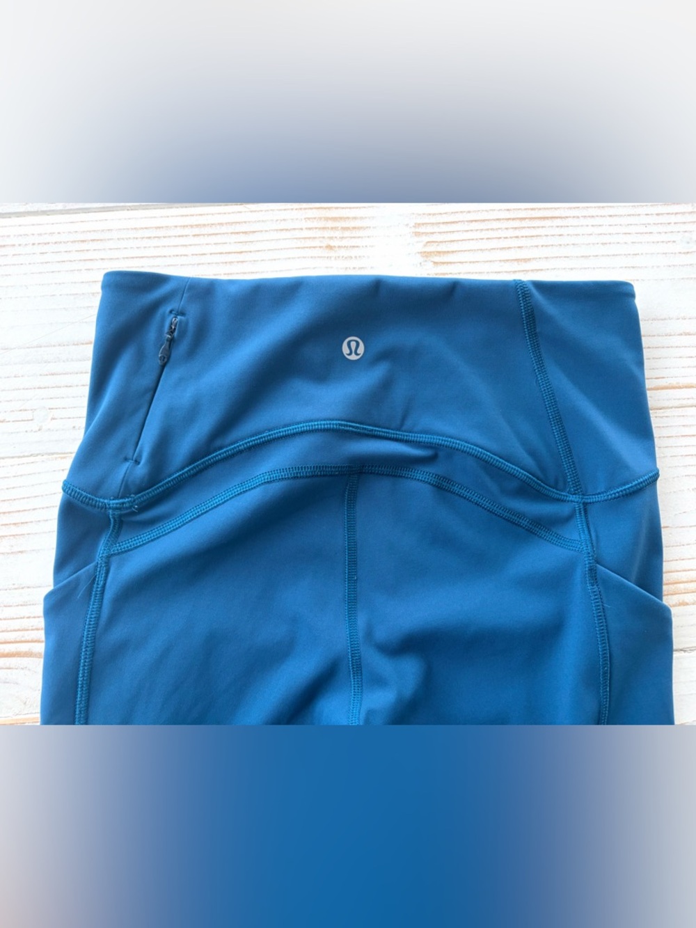 Lululemon Sole Training Crop Leggings in Poseidon Blue Size 4 NWOT - Picture 8 of 10